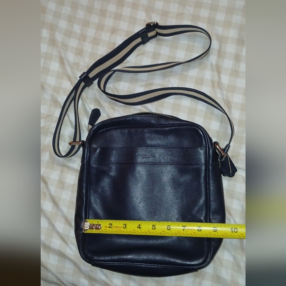 Coach Black Leather Messenger Bag - Picture 1 of 4